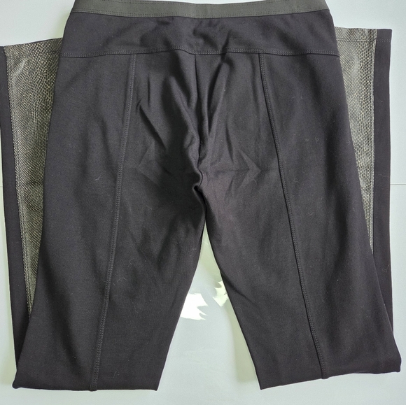 BCBGMaxazria Black and Gold Contrast Snakeprint Leggings - Picture 4 of 10